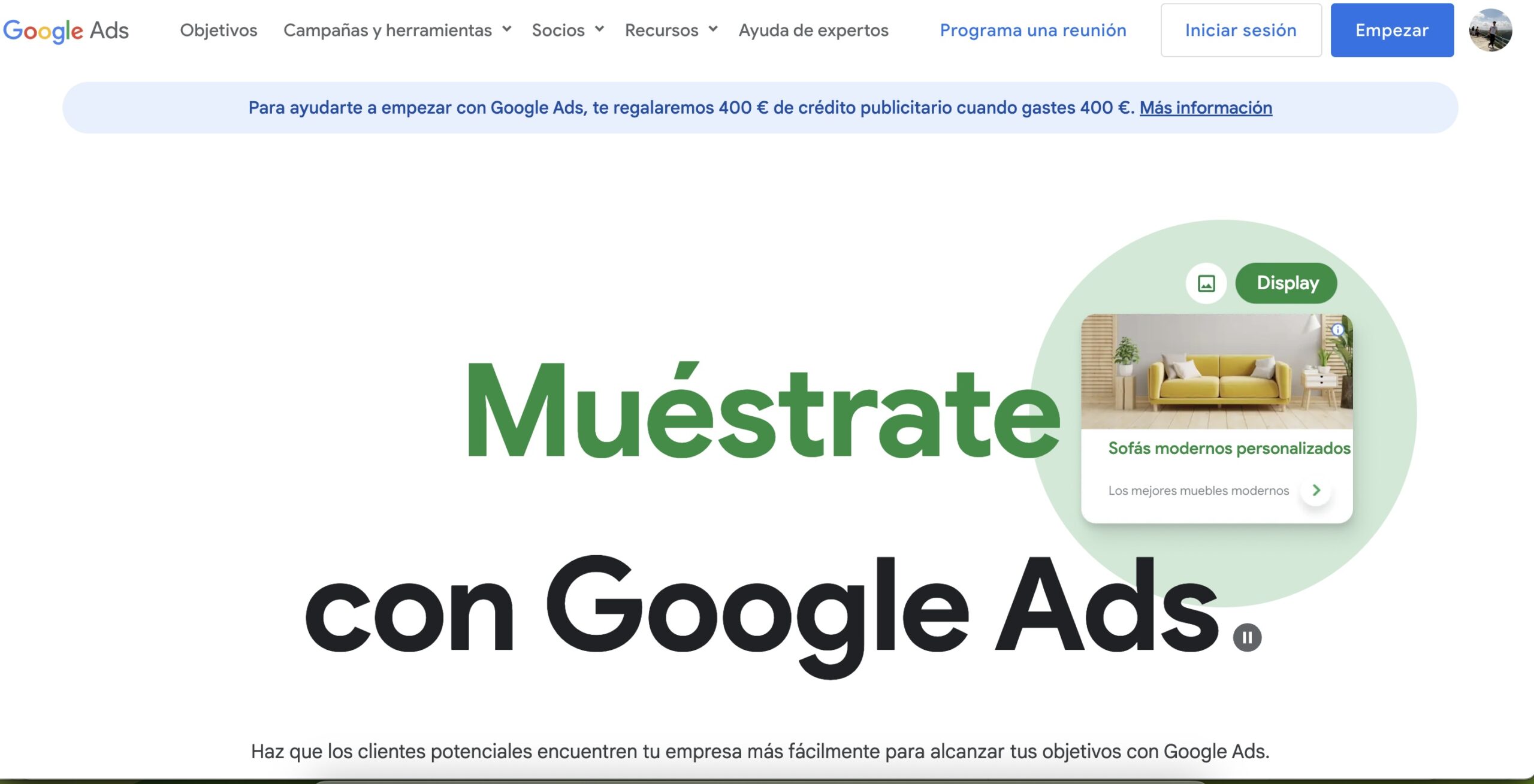 Google Ads Página